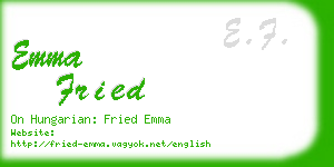 emma fried business card